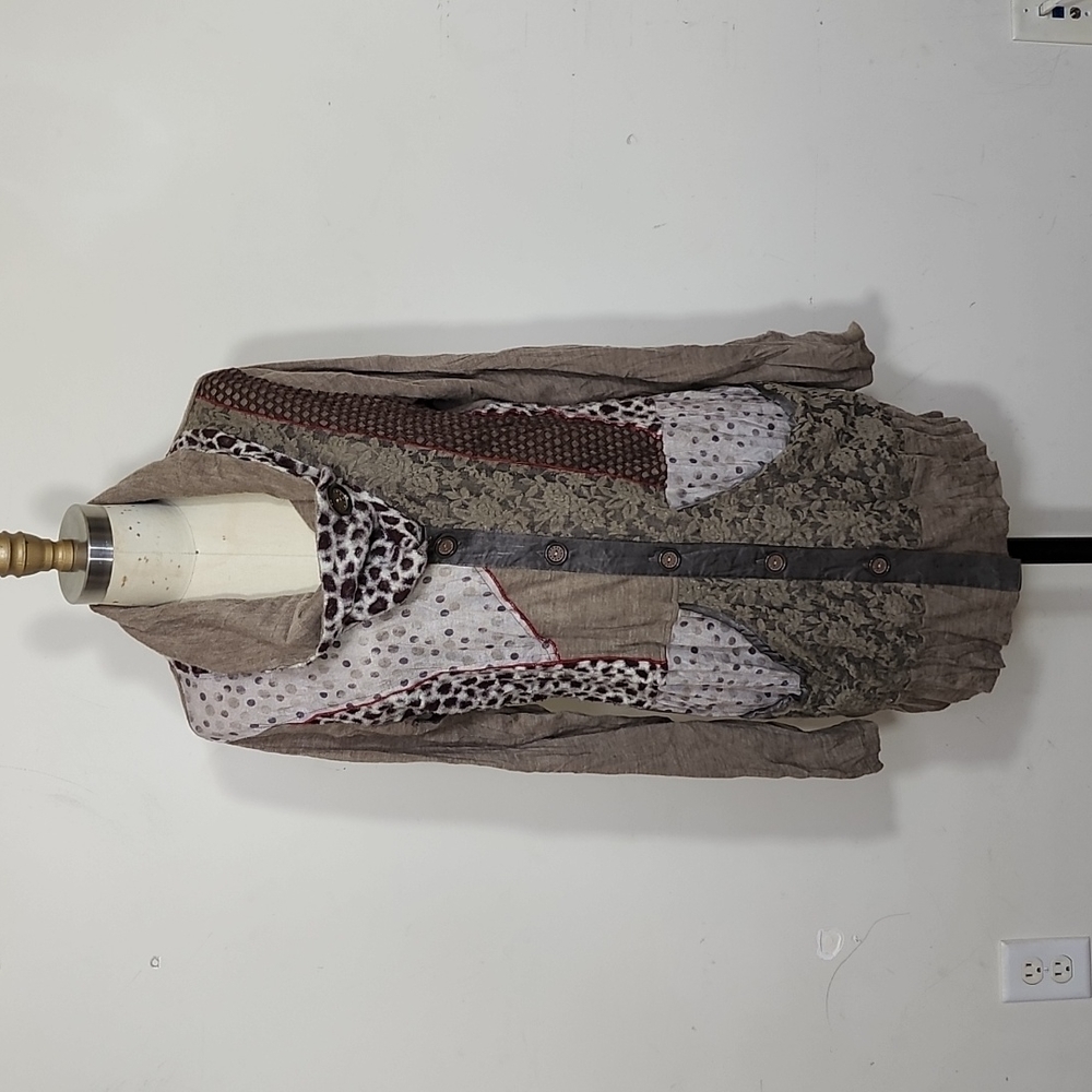 Jack & Jinger Vintage Bohemian Button Down Sweater Dress Size L